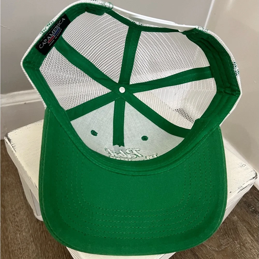 Pabst Blue Ribbon Green and White Hat - Picture 6 of 7